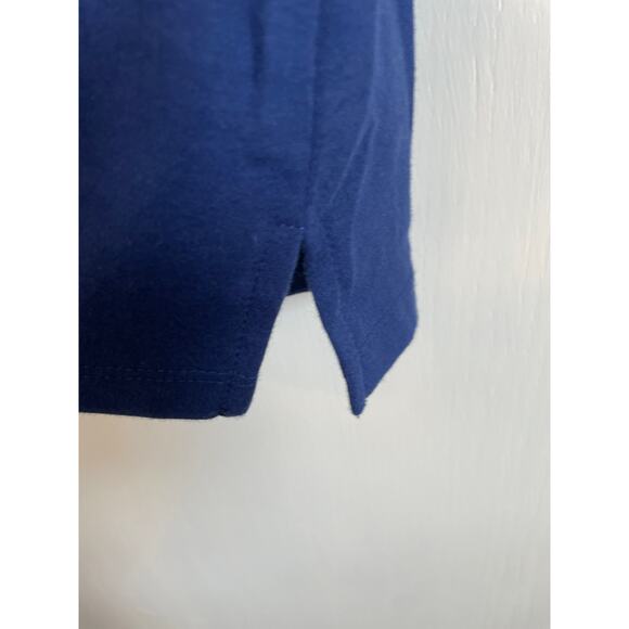 Quacker Factory 3/4 sleeve knit top rhinestones purple cotton lightweight 1X - Picture 4 of 8